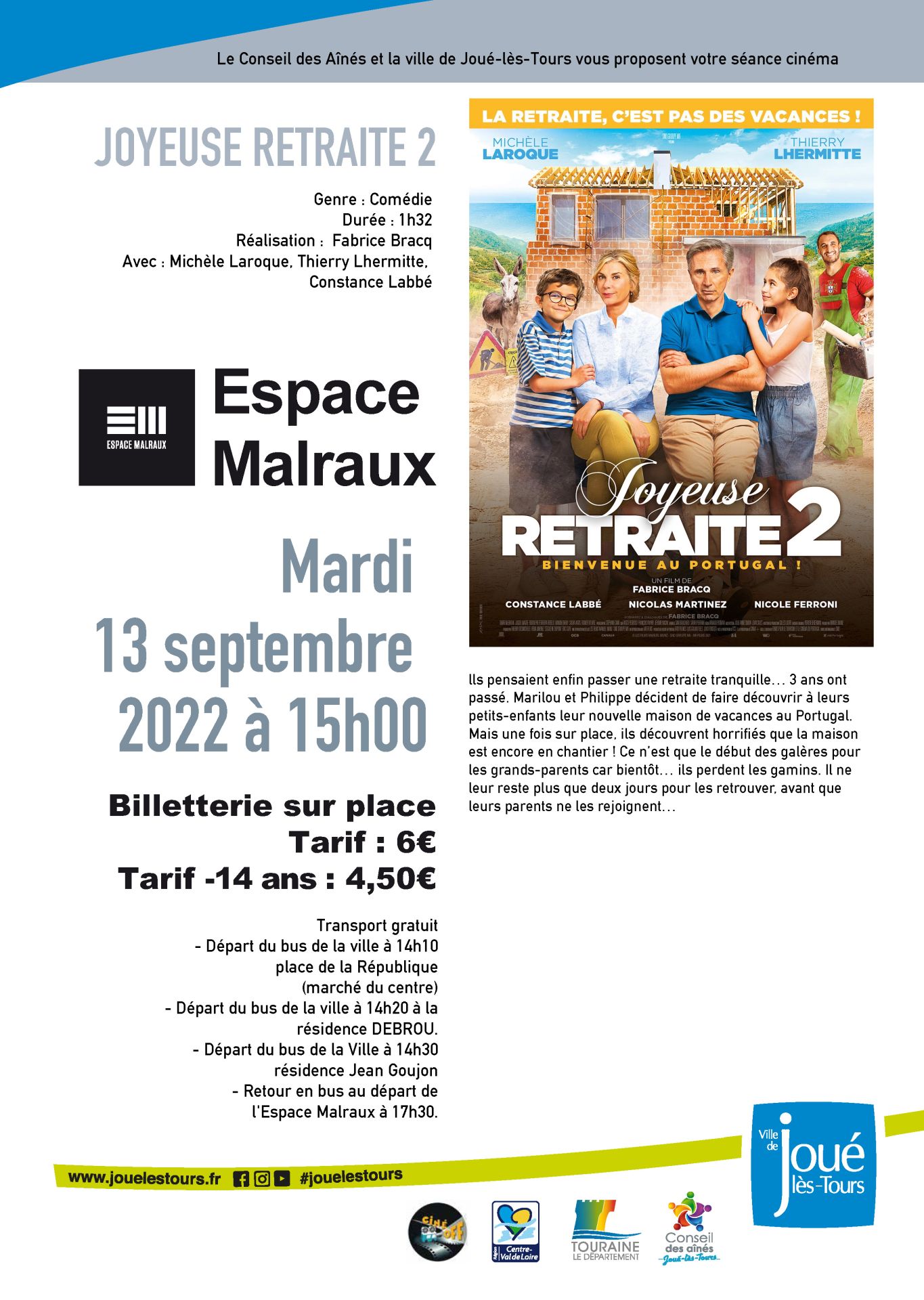 A3 CINEMA DES AINES - Joyeuse retraite 2 13 09 2022 ©Ville de Joué-lès-Tours