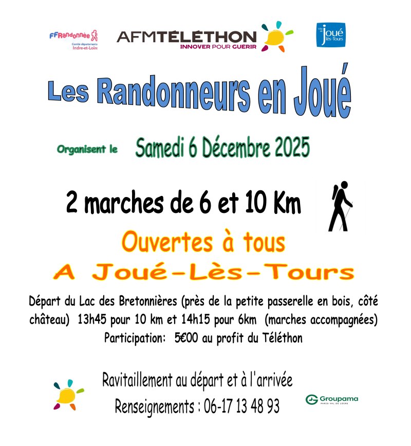 Affiche_A4_Telethon_2025_rando-V2 ©Les randonneurs en Joué