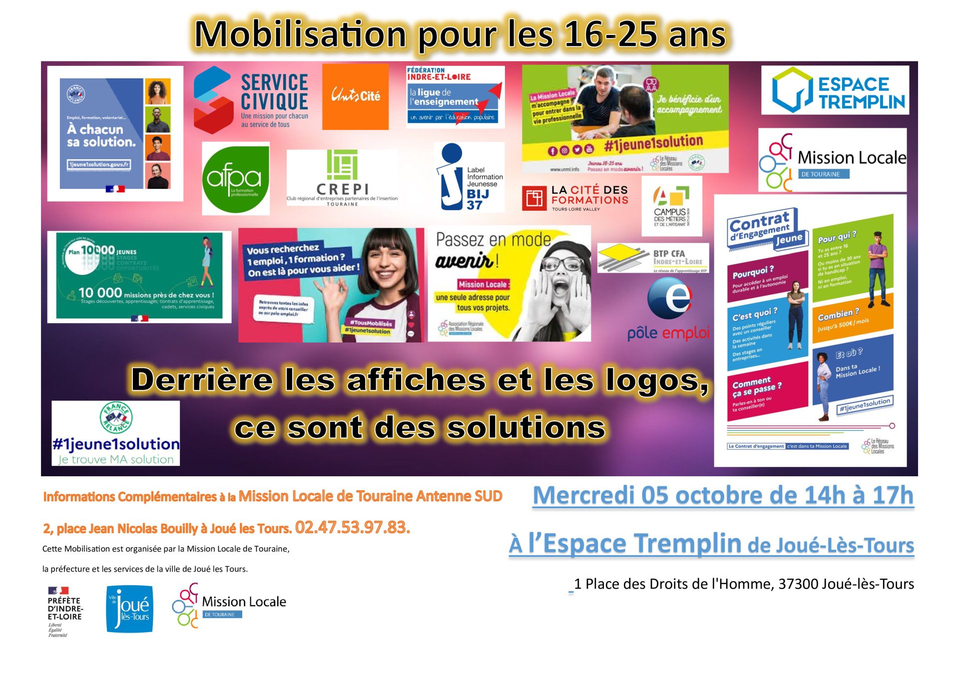 Affiche pour mobilisation plan jeune rabière octobre 2022 ©Ville de Joué-lès-Tours