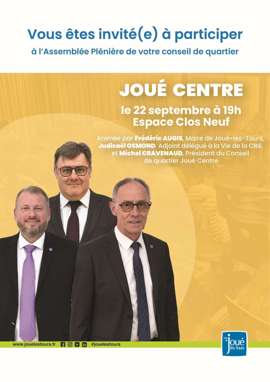 Plénière de conseil de Quartier Joué Centre ©Ville de Joué-lès-Tours