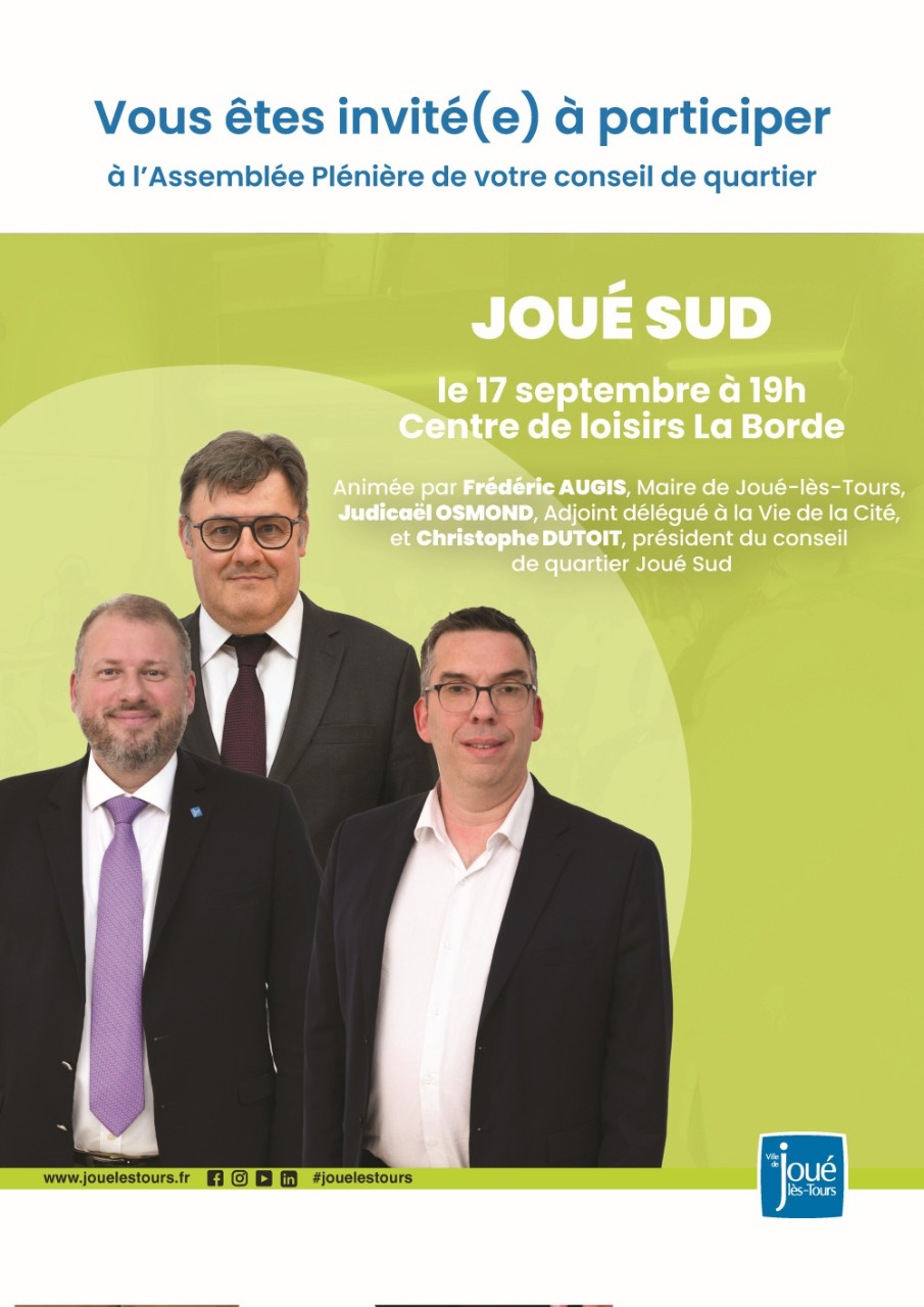 Plénière de conseil de Quartier Joué Sud ©Ville de Joué-lès-Tours
