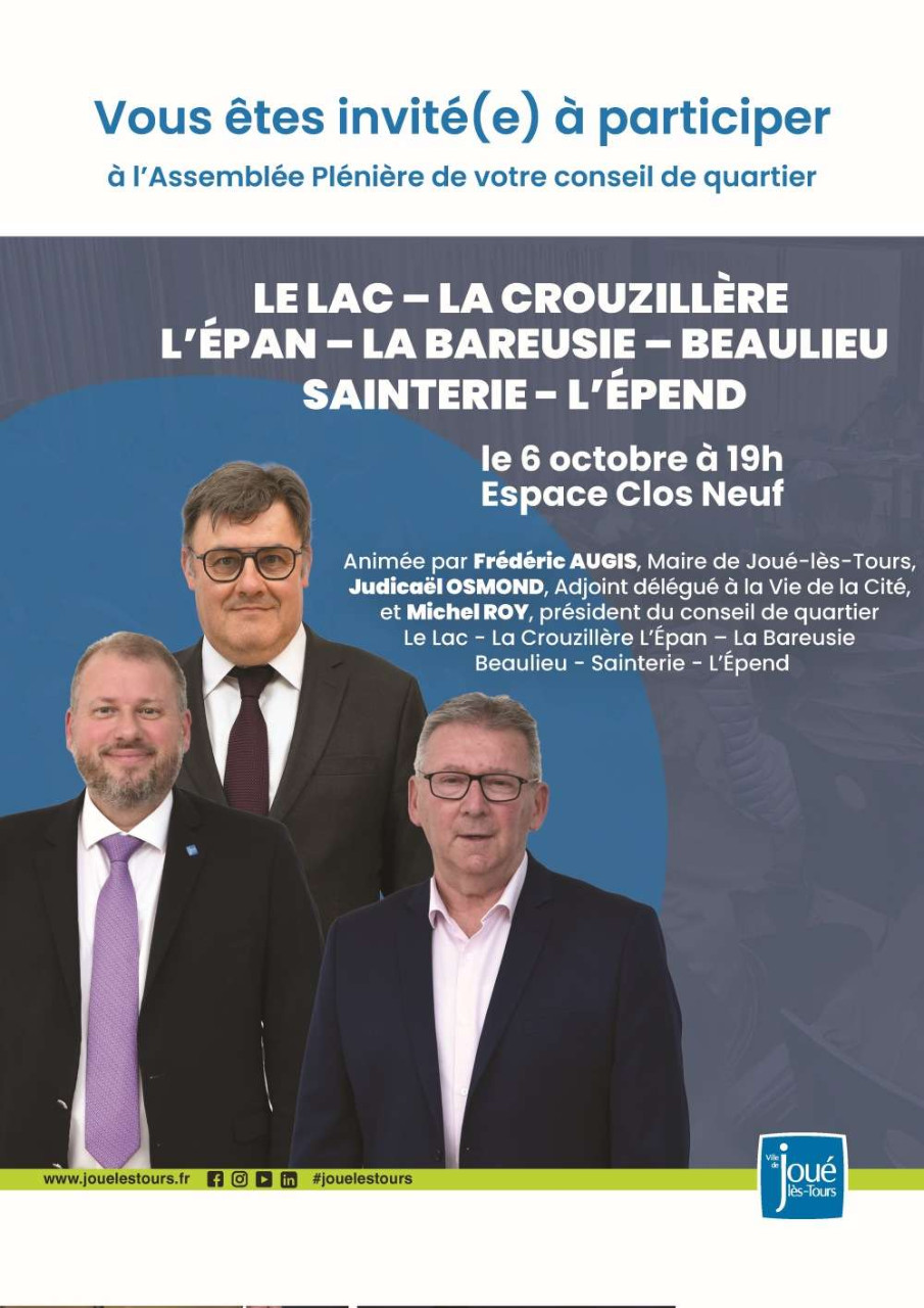Plénière de conseil de Quartier le Lac... &copy;Ville de Joué-lès-Tours