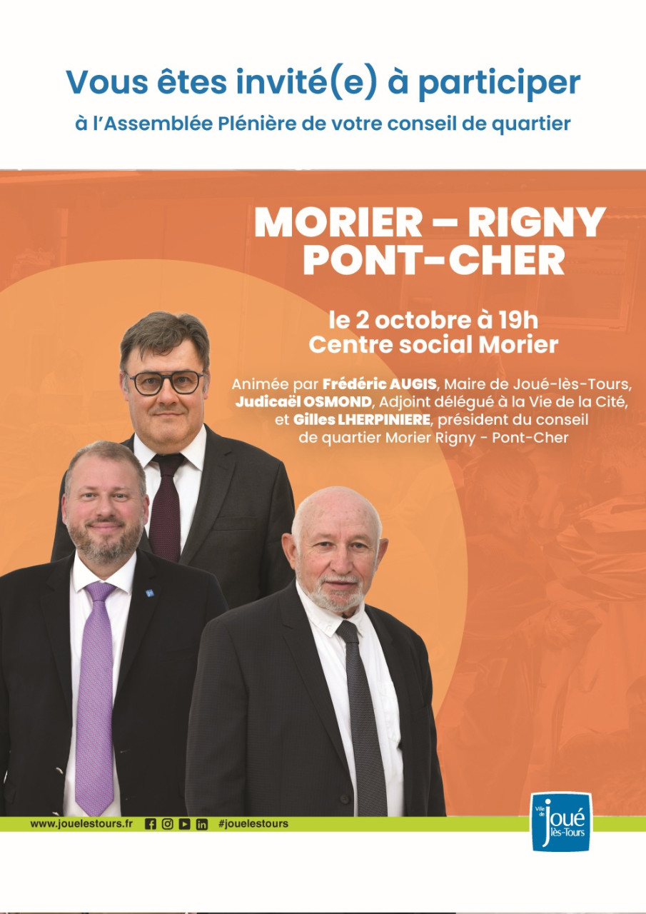 Plénière du conseil de Quartier Morier ©Ville de Joué-lès-Tours