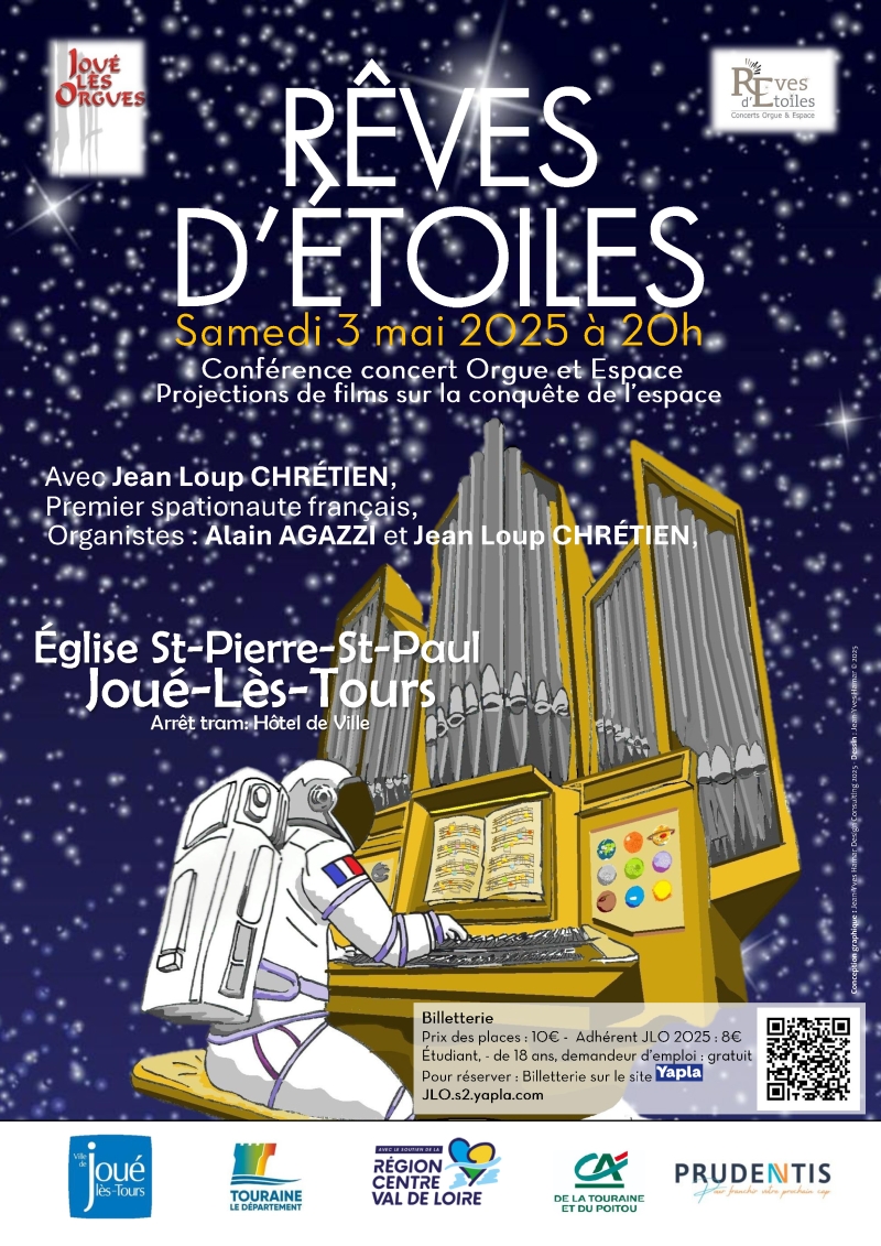 Rêves d'Etoiles - Samedi 3 mai 2025 Joué Lès Tours (affiche) ©Joué-lès-Orgues
