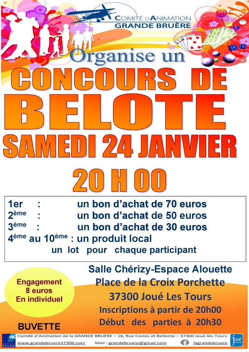 belote-janvier-2026 &copy;Comité d'Animation Grande Bruère