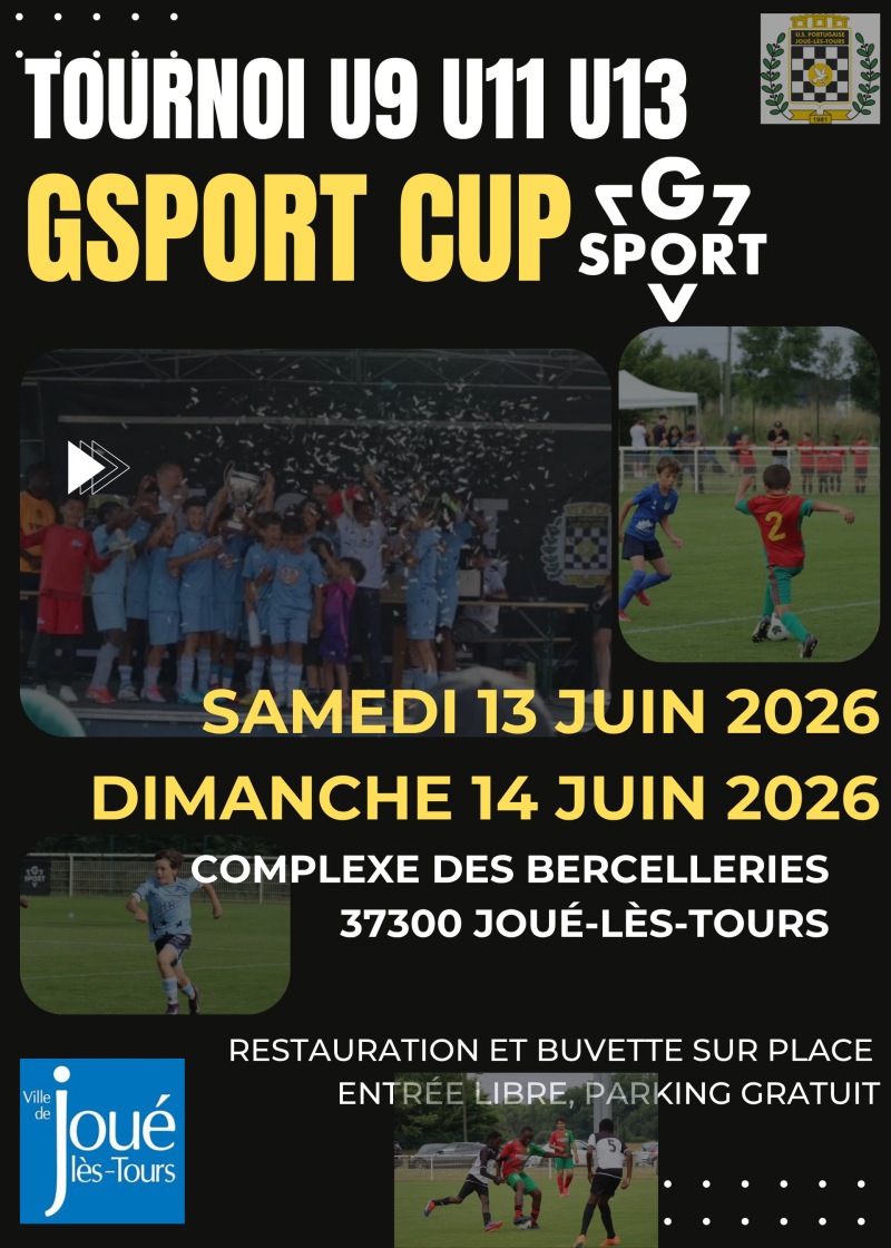 Green Modern Football Tournament Poster - 1 ©Union Sportive Portugaise de Joué-Lès-Tours