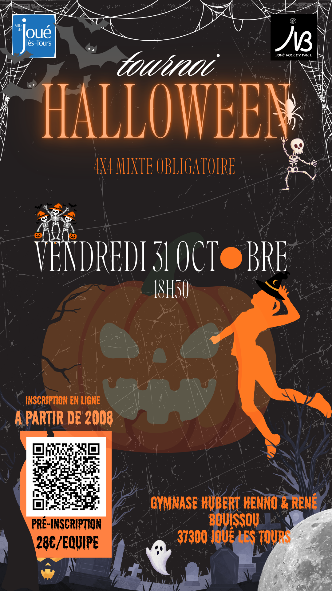 Story Instagram Animée Soirée Événement Halloween Vintage Élégant Illustration Noir Vert - 1 ©Joué Volley Ball
