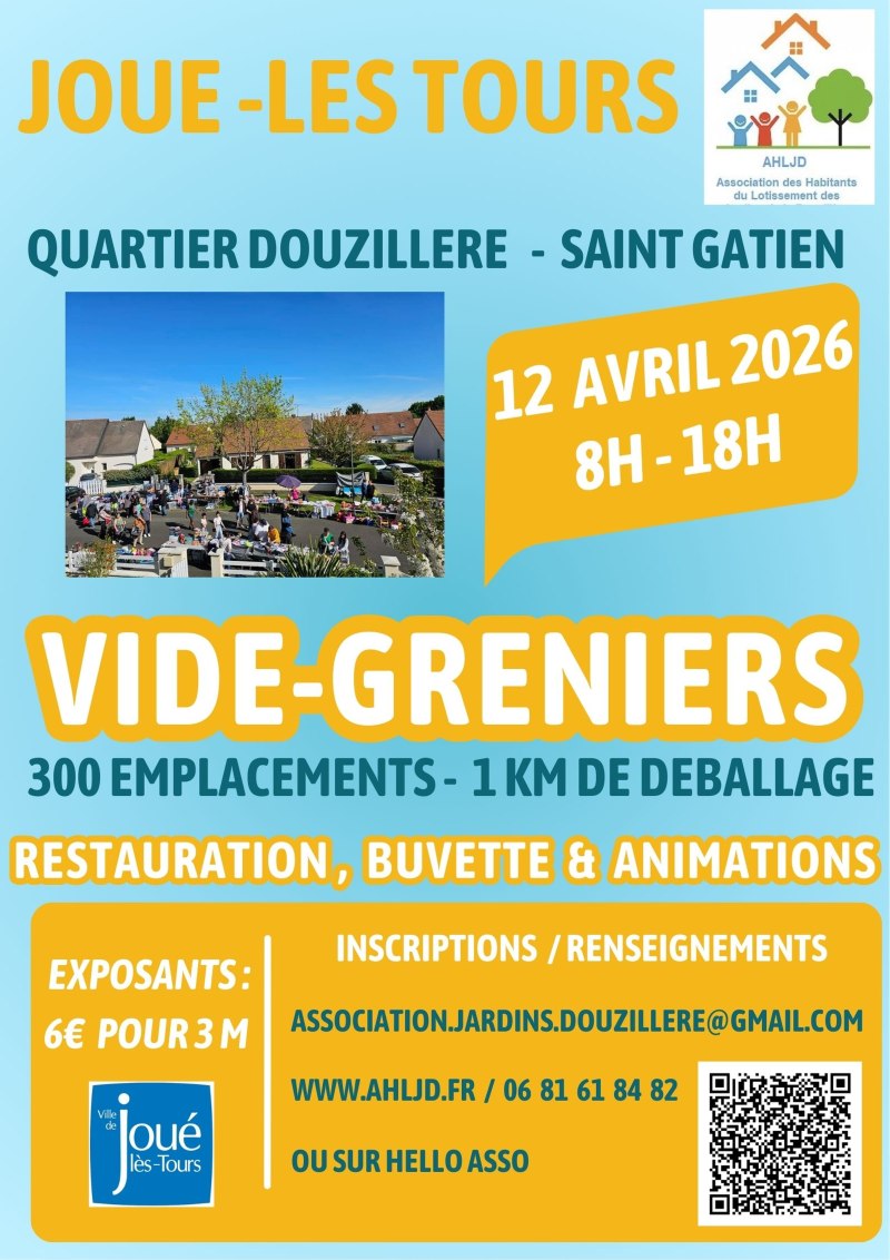 Affiche événement vide grenier illustratif coloré - 1 &copy;AHLJD