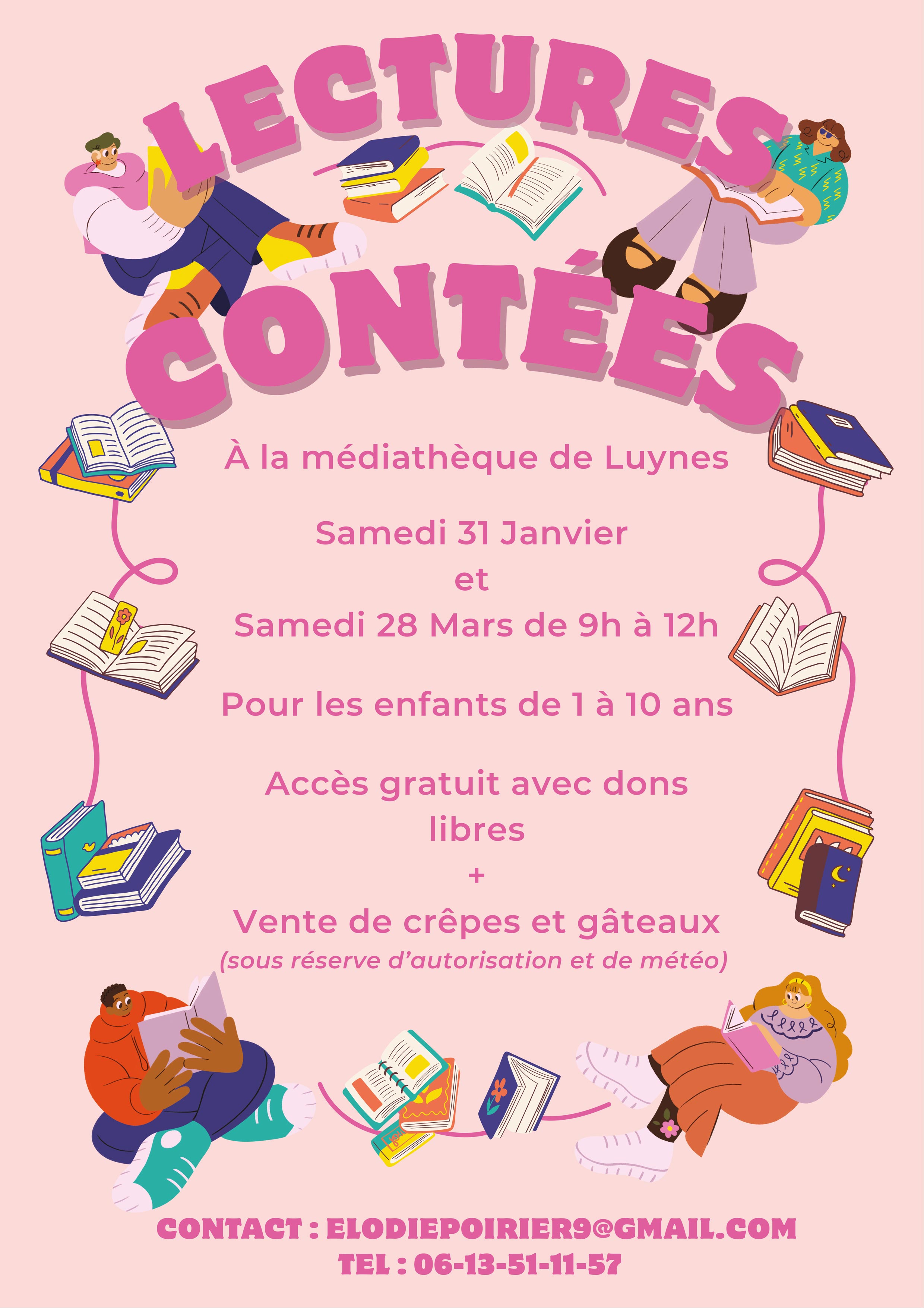 Affiche-lectures-contées-31-01-et-28-03 - © F.S.E. Aubrac