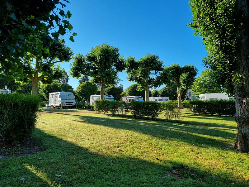 Camper van area of Ligueil, Loire Valley, France. Camping-Car Park