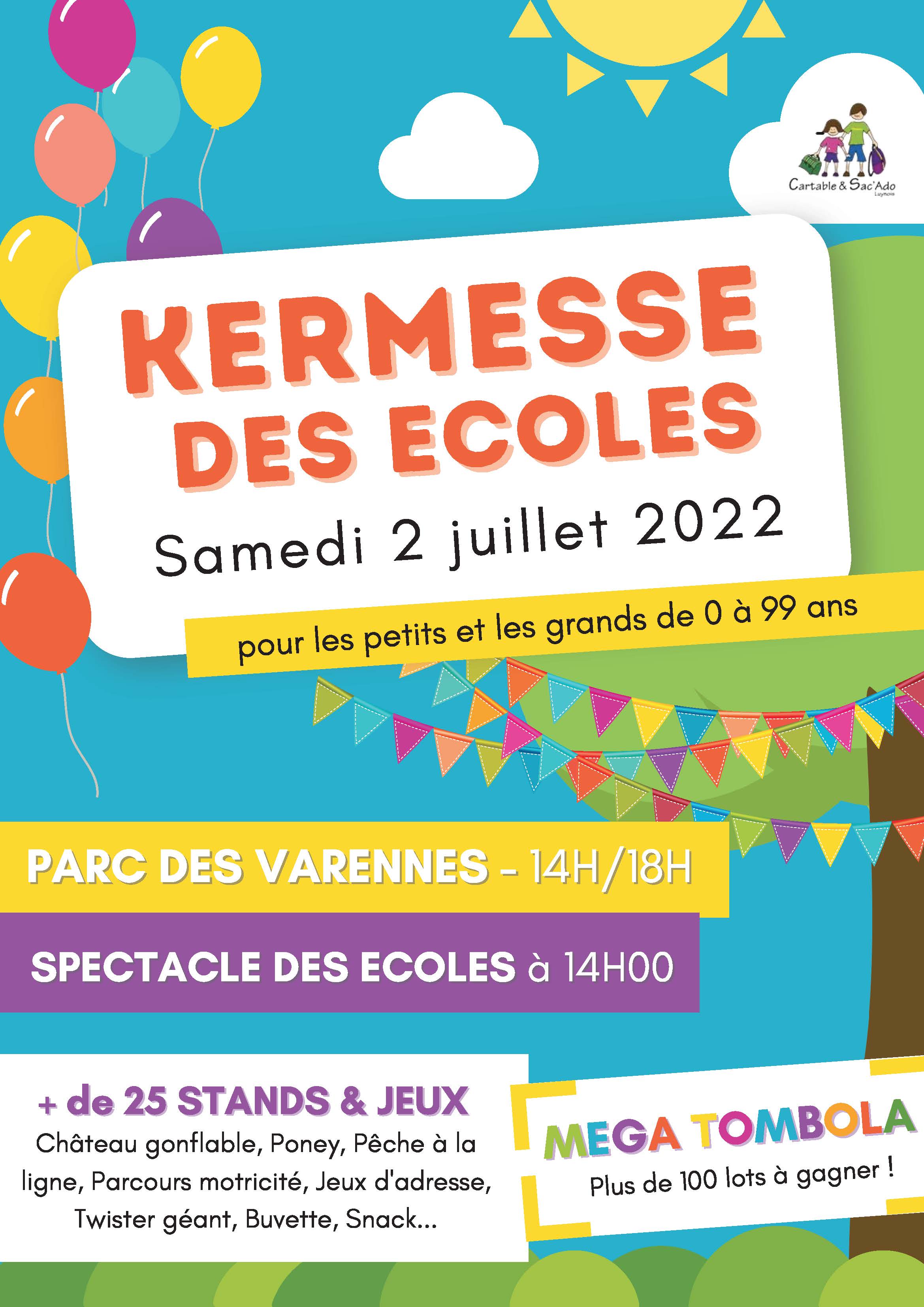 luynes-kermesse-ecoles-affiche - © Cartables & Sac'Ado Luynois